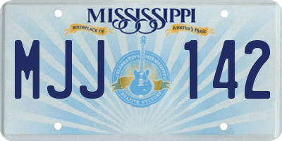 MS license plate MJJ142