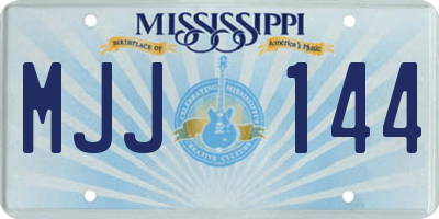 MS license plate MJJ144