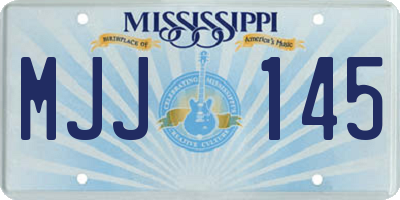 MS license plate MJJ145
