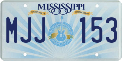 MS license plate MJJ153