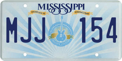 MS license plate MJJ154