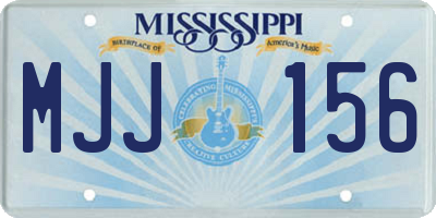 MS license plate MJJ156