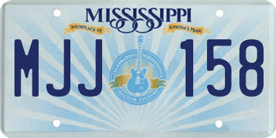 MS license plate MJJ158