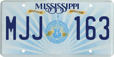 MS license plate MJJ163