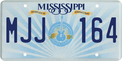 MS license plate MJJ164