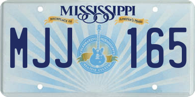 MS license plate MJJ165