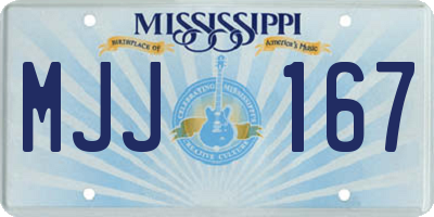 MS license plate MJJ167