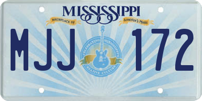 MS license plate MJJ172