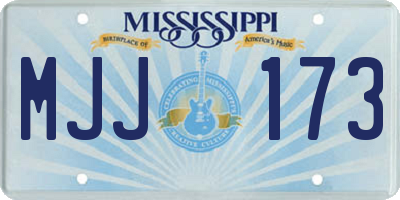 MS license plate MJJ173