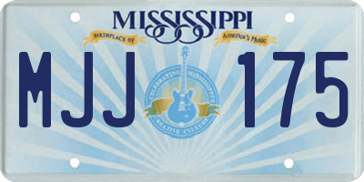 MS license plate MJJ175