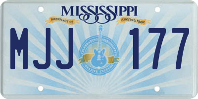 MS license plate MJJ177