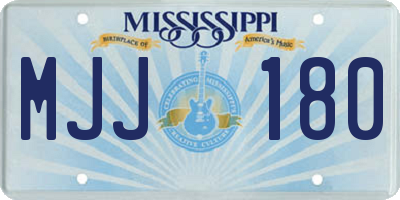 MS license plate MJJ180