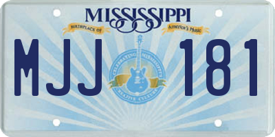 MS license plate MJJ181