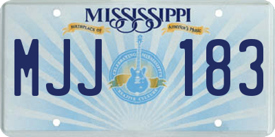 MS license plate MJJ183