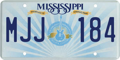 MS license plate MJJ184
