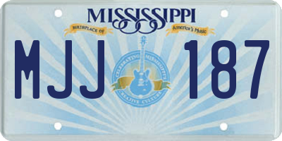 MS license plate MJJ187