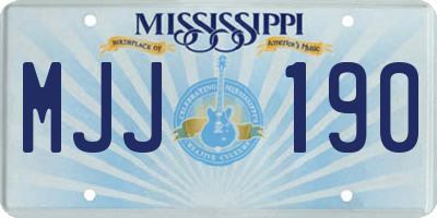 MS license plate MJJ190