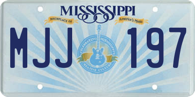 MS license plate MJJ197