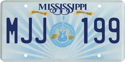 MS license plate MJJ199