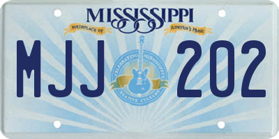 MS license plate MJJ202