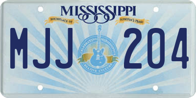MS license plate MJJ204