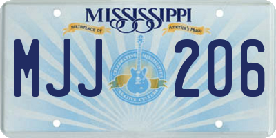 MS license plate MJJ206