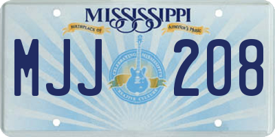 MS license plate MJJ208