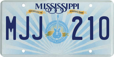 MS license plate MJJ210