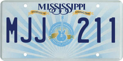 MS license plate MJJ211