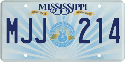 MS license plate MJJ214