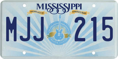 MS license plate MJJ215