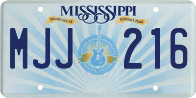 MS license plate MJJ216