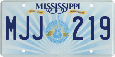 MS license plate MJJ219