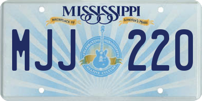 MS license plate MJJ220