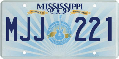 MS license plate MJJ221