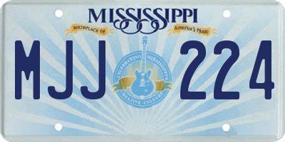 MS license plate MJJ224