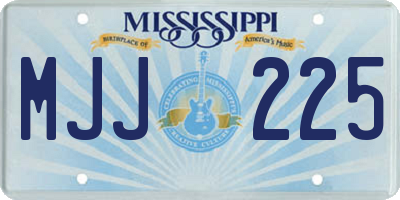 MS license plate MJJ225