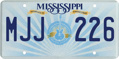 MS license plate MJJ226