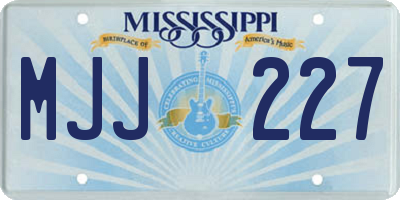 MS license plate MJJ227