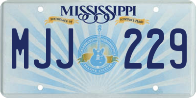 MS license plate MJJ229