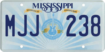 MS license plate MJJ238