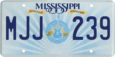 MS license plate MJJ239