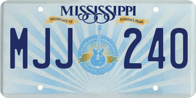 MS license plate MJJ240
