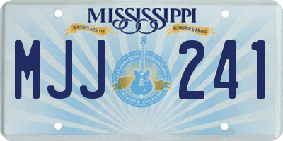 MS license plate MJJ241