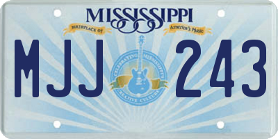 MS license plate MJJ243