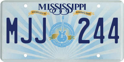 MS license plate MJJ244
