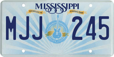 MS license plate MJJ245