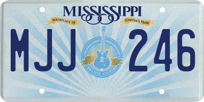 MS license plate MJJ246