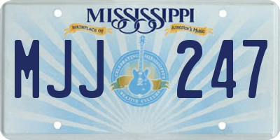 MS license plate MJJ247