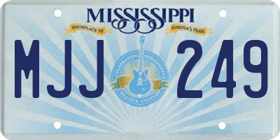 MS license plate MJJ249